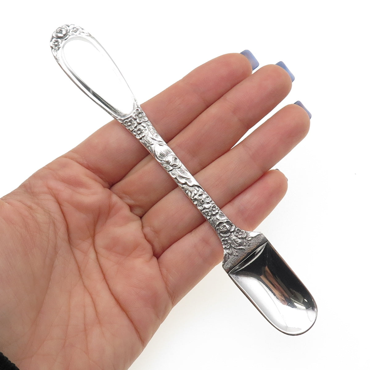 Kirk Stieff 925 Sterling Antique Victorian 1892 Stieff Rose Infant Feeding Spoon