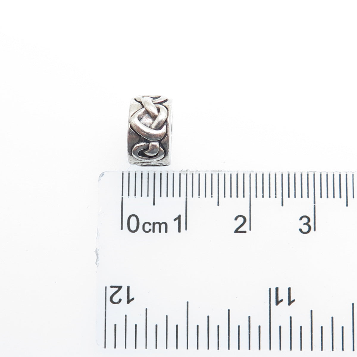 PANDORA 925 Sterling Silver Heart Knot Clip Charm