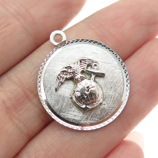 GRIFFITH & SONS CO. 925 Sterling Silver Vintage Marine Corps Pendant