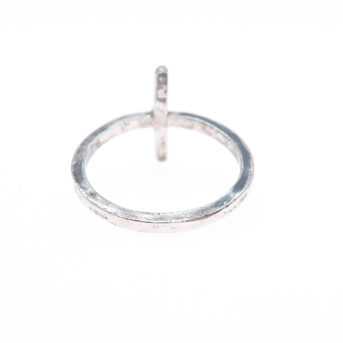 925 Sterling Silver Vintage Cross Oxidized Ring Size 5.75