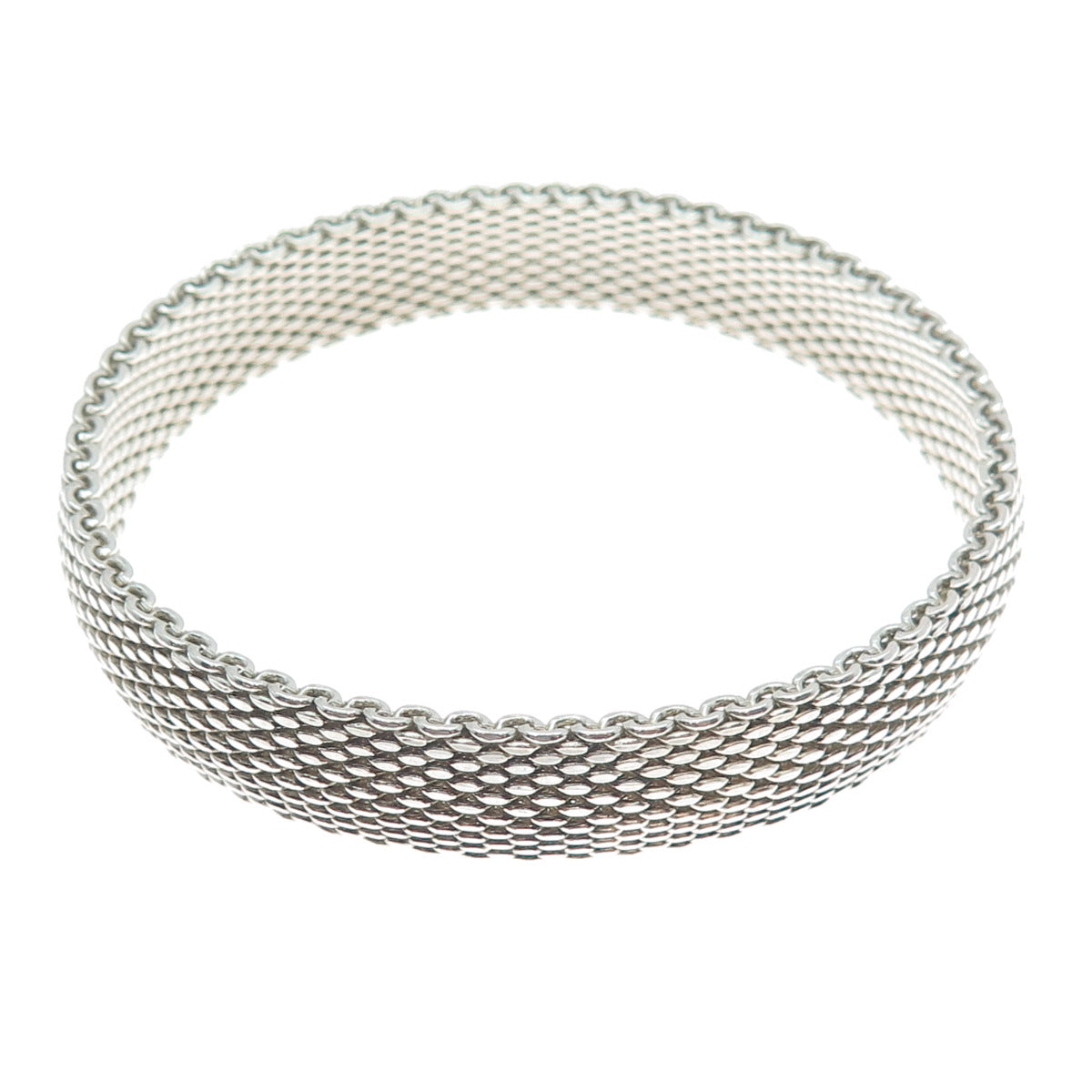 925 Sterling Silver Vintage Mesh Link Bracelet 7.75"