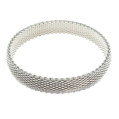 925 Sterling Silver Vintage Mesh Link Bracelet 7.75"