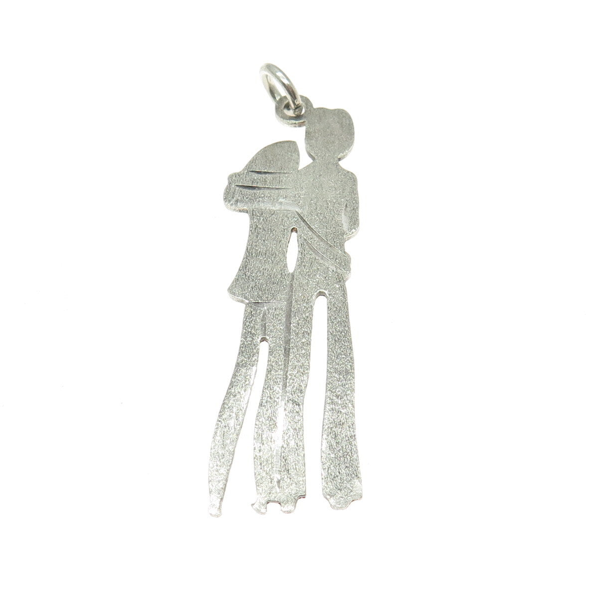 800 Silver Vintage Couple Textured Pendant
