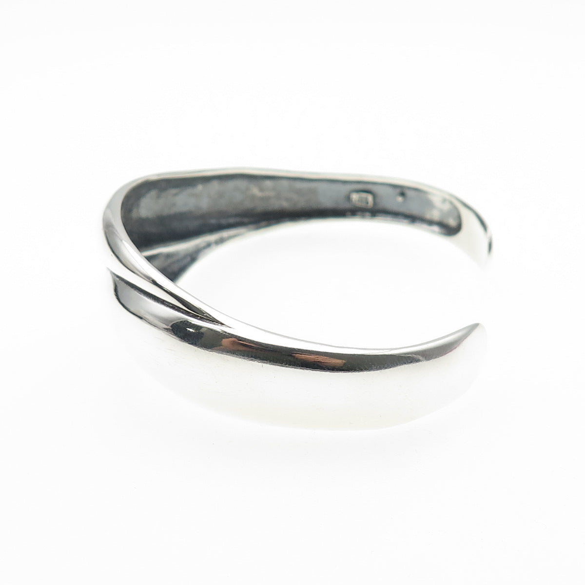 KABANA 925 Sterling Silver Vintage Modernist Oxidized Adjustable Bracelet 7"