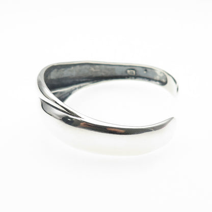 KABANA 925 Sterling Silver Vintage Modernist Oxidized Adjustable Bracelet 7"