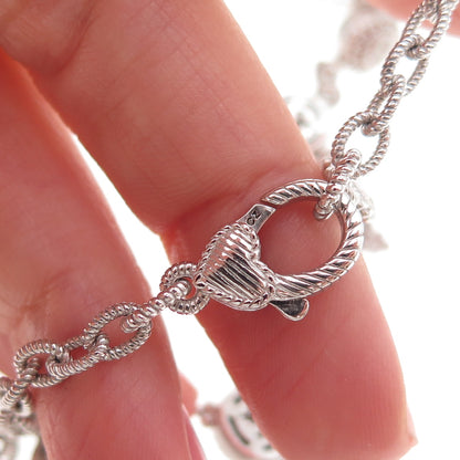 Judith Ripka 925 Sterling Silver Round-Cut C Z Chain Necklace 20"