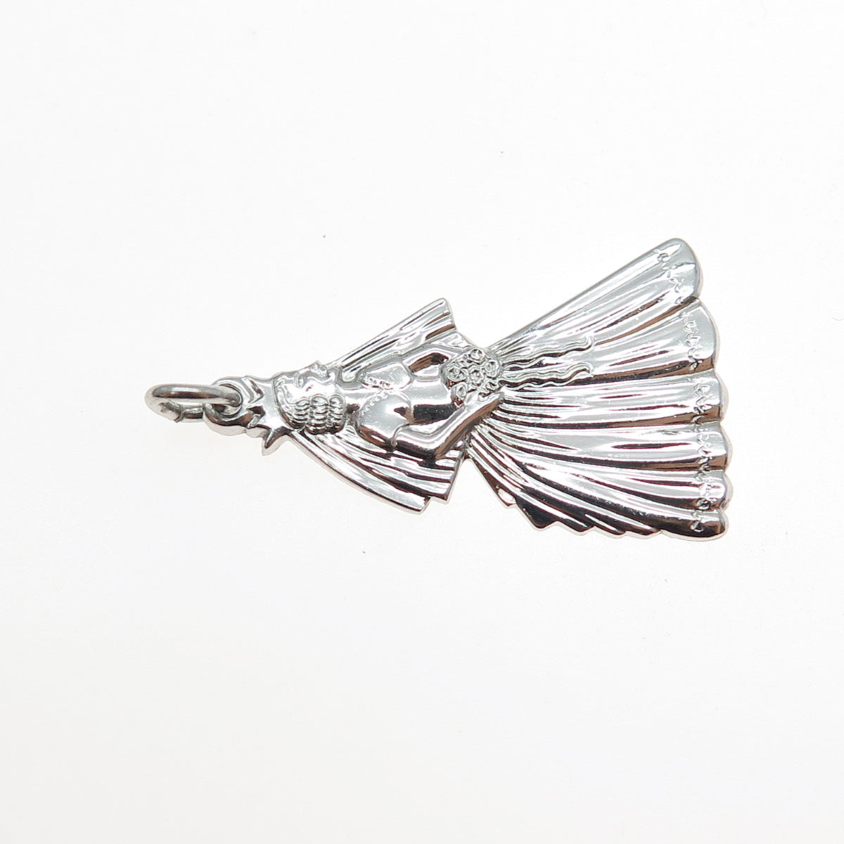 925 Sterling Silver Vintage Bride Charm Pendant
