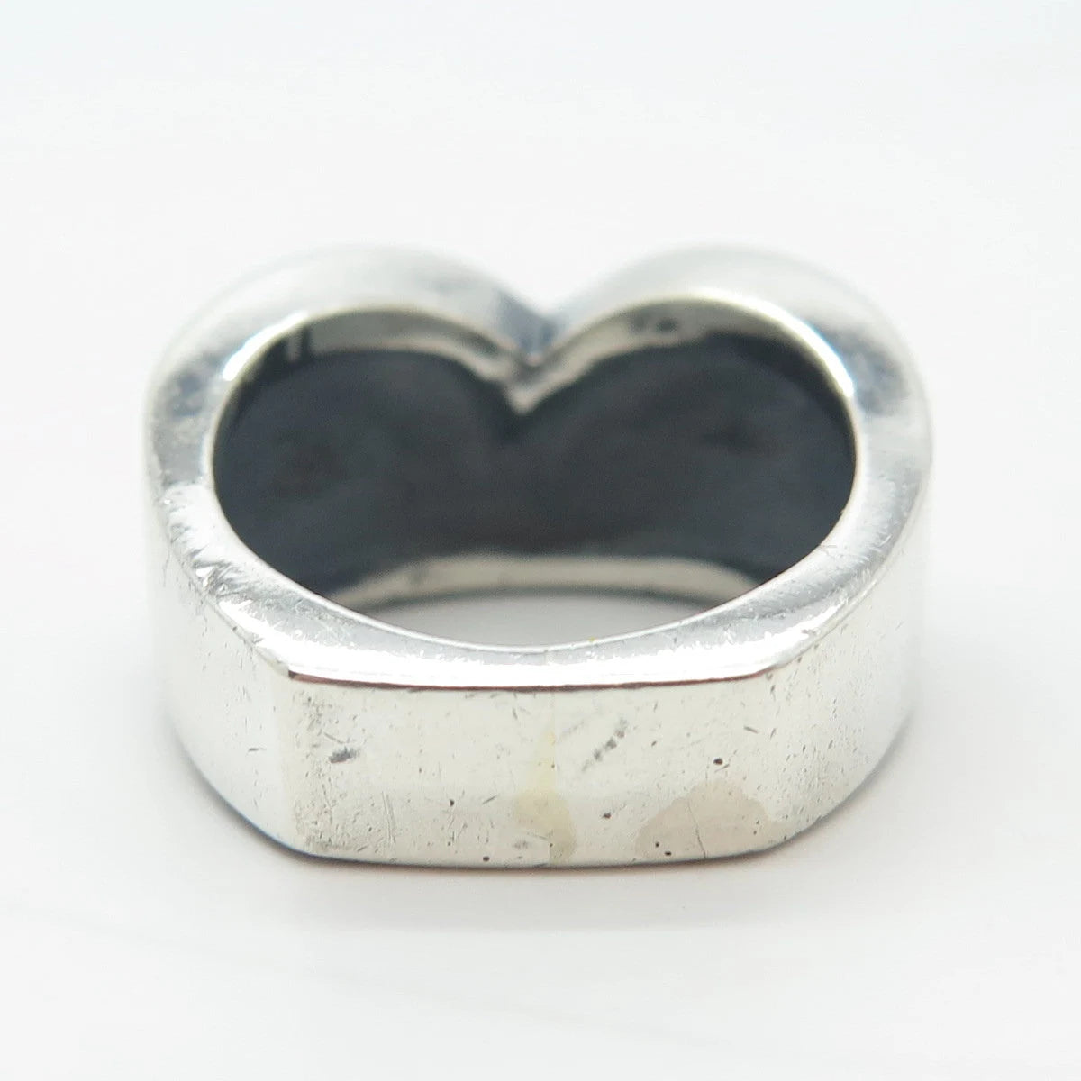 925 Sterling Silver Vintage Concave Ring Size 5.5