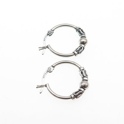 925 Sterling Silver Zig Zag Hoop Earrings