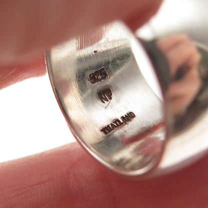 Chapal Zenray 925 Sterling Silver Vintage Wide Cigar Band Ring Size 8