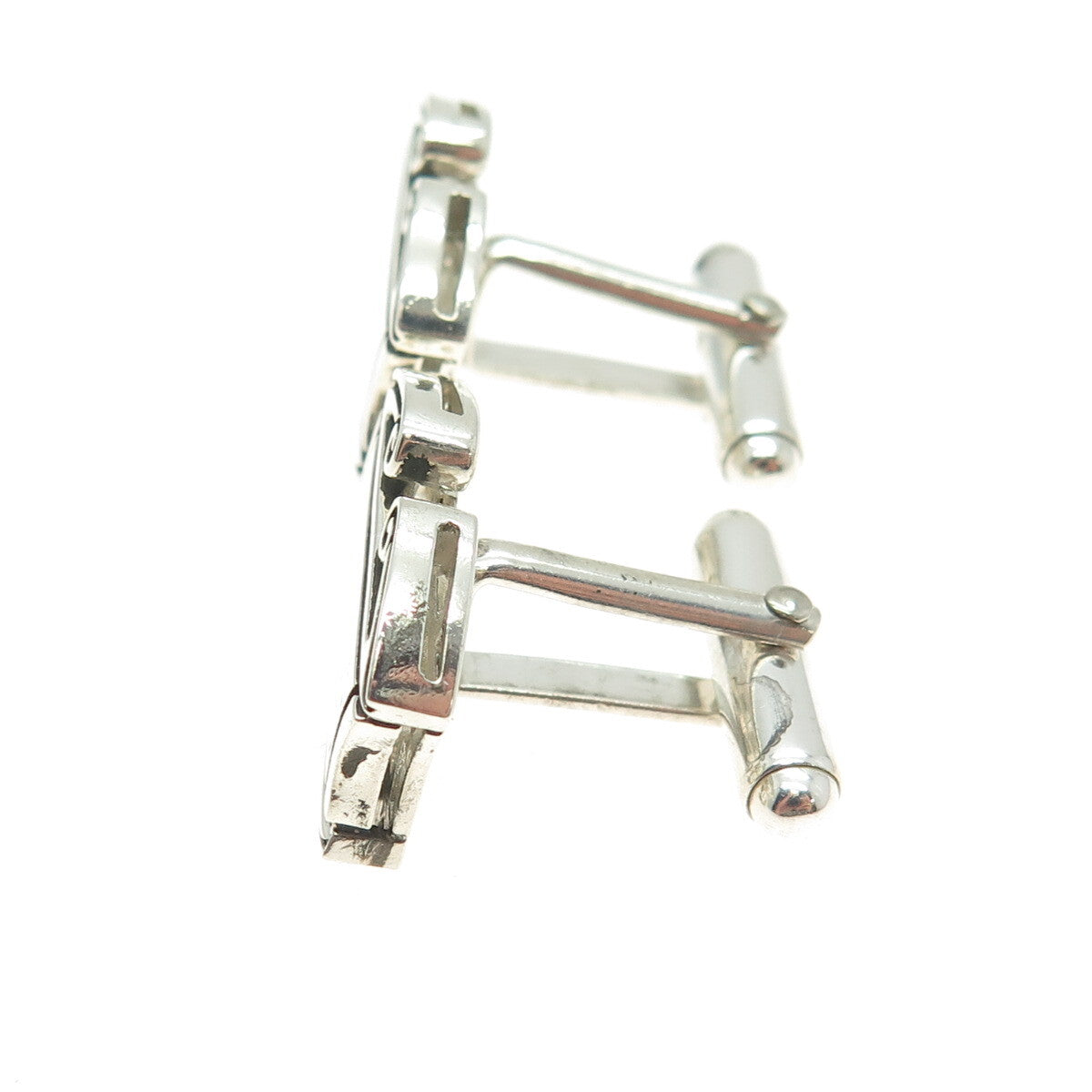 925 Sterling Silver Vintage Engravable Ornate Cufflinks