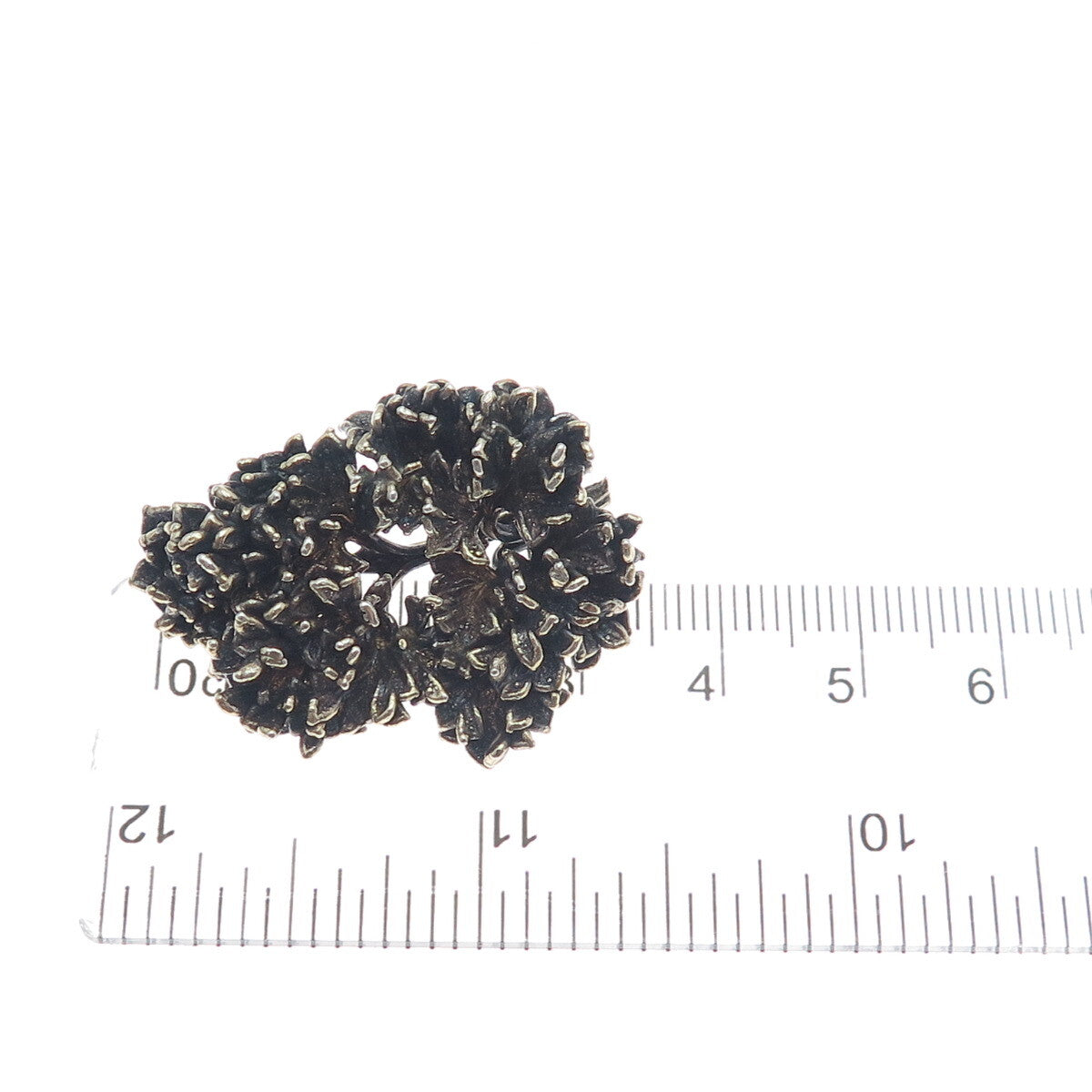 EGGERT 925 Sterling Silver Gold Plated Vintage Denmark Flora Danica Pin Brooch