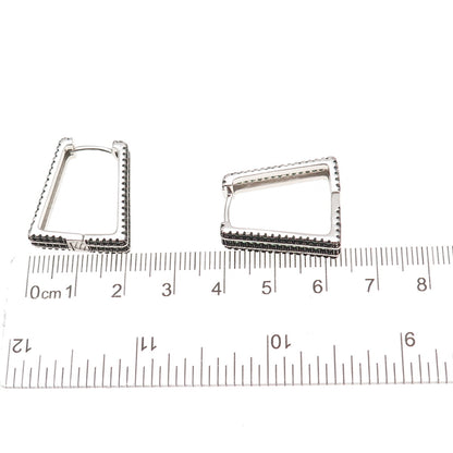 925 Sterling Silver Real Chrome Diopside Hoop Earrings
