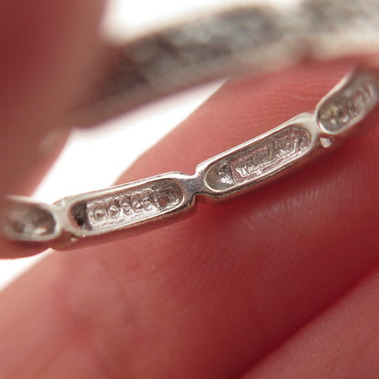 Clyde Duneier 925 Sterling Silver Real Diamond Eternity Band Ring Size 7