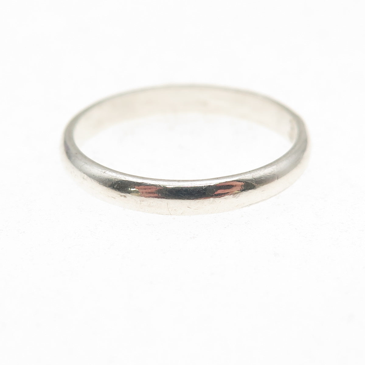 925 Sterling Silver Vintage Classic Wedding Band Ring Size 7.75