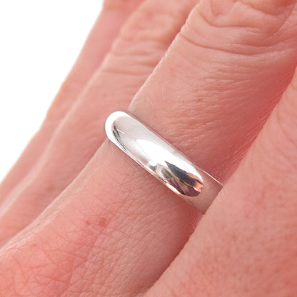 925 Sterling Silver Vintage Classic Wedding Band Ring Size 13.25