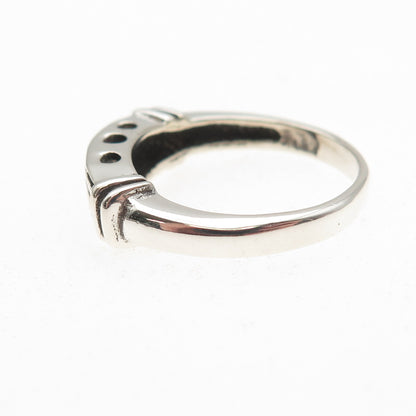 Charles Winston 925 Sterling Silver Vintage Spiral Oxidized Ring Size 7.25