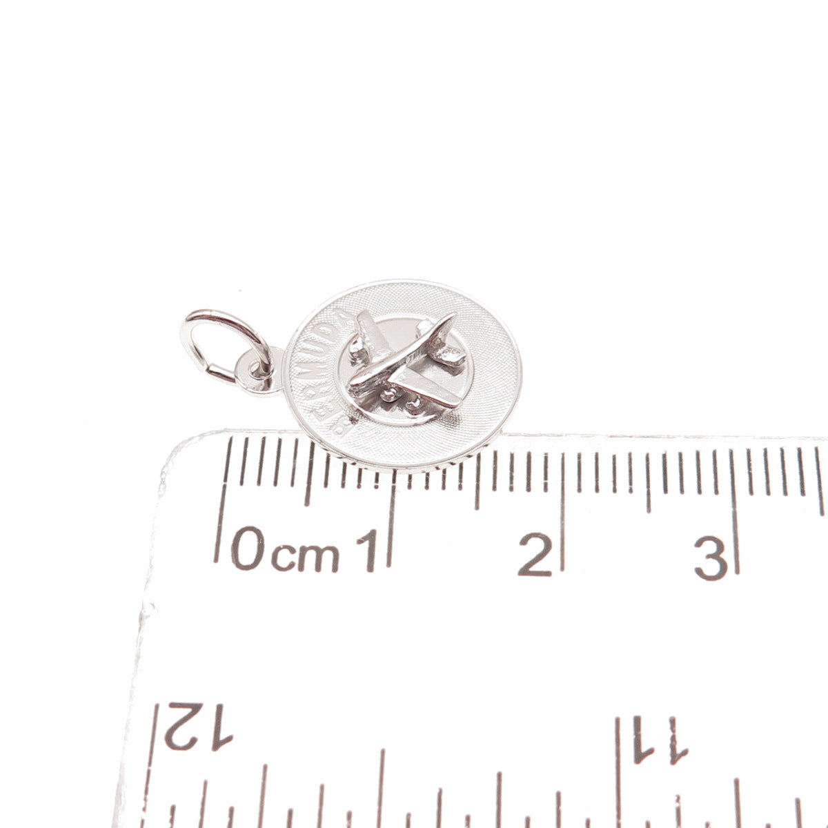 Rembrandt RJL 925 Sterling Silver Vintage Bermuda Airplane Mini Charm Pendant