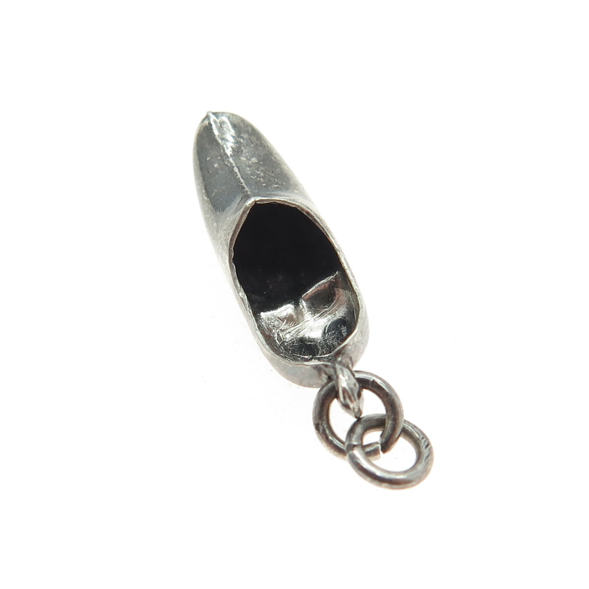 835 Silver Vintage Netherlands Dutch Clog Shoe 3D Charm Pendant