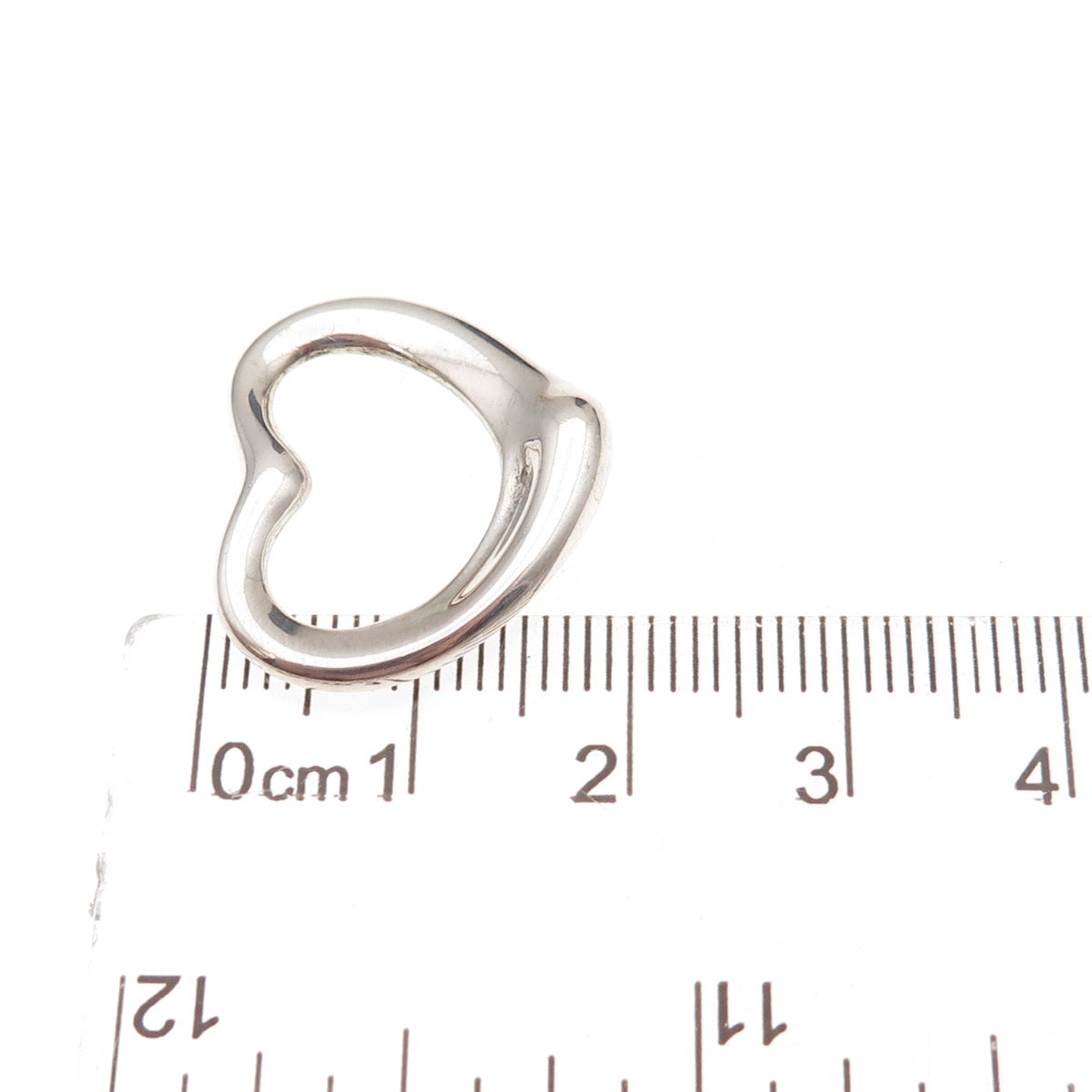 Tiffany & Co. Elsa Peretti 925 Sterling Silver Vintage 20mm Open Heart Pendant
