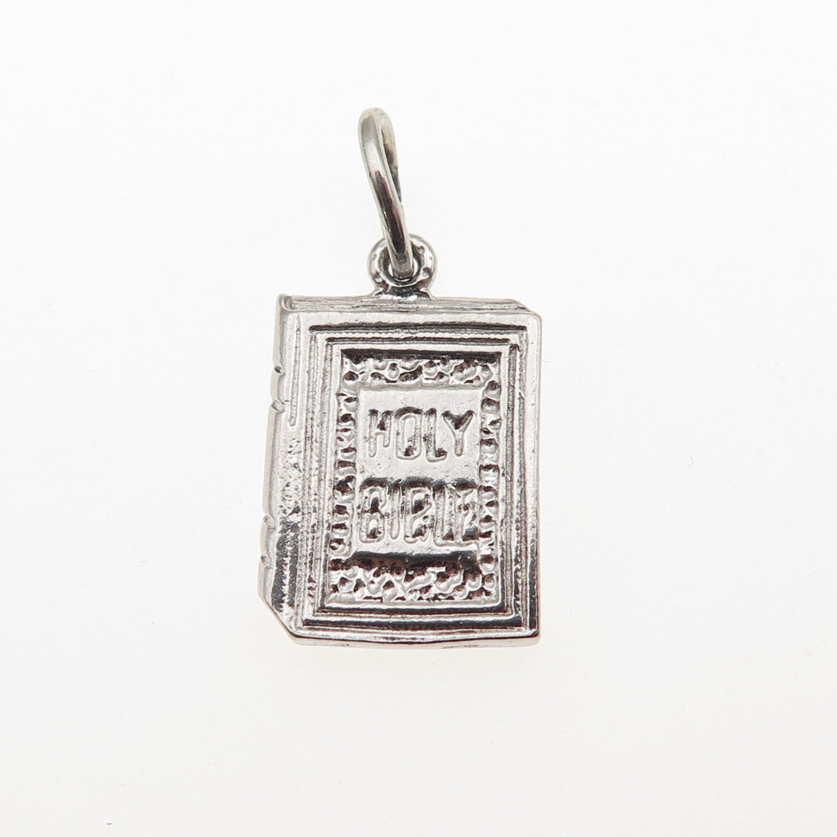 925 Sterling Silver Vintage Holy Bible Mini Charm Pendant