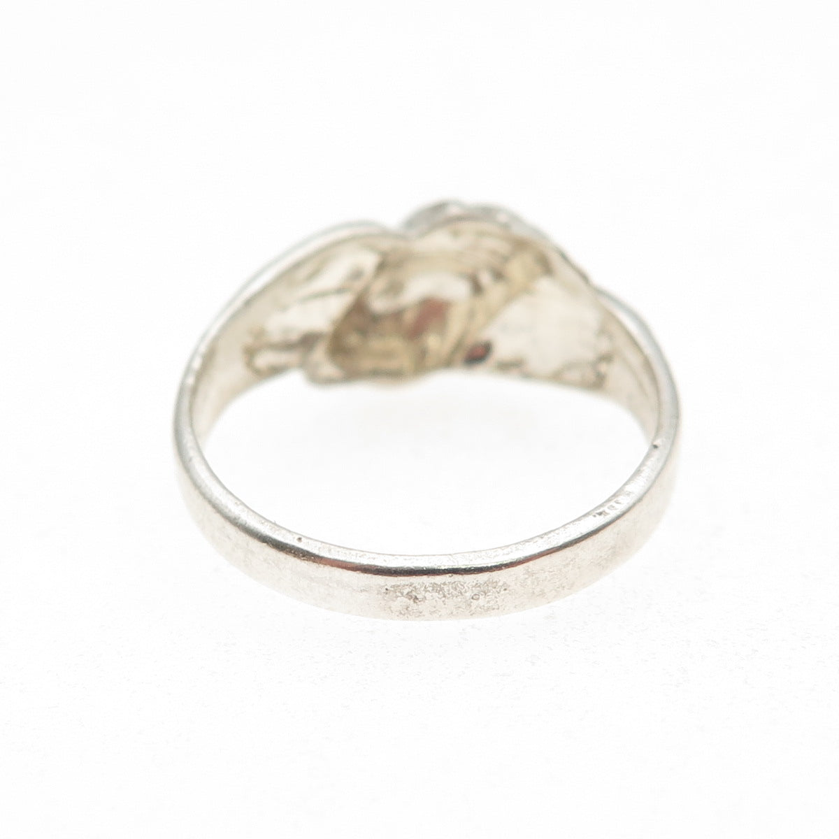 925 Sterling Silver Vintage Modernist Ring Size 7.5