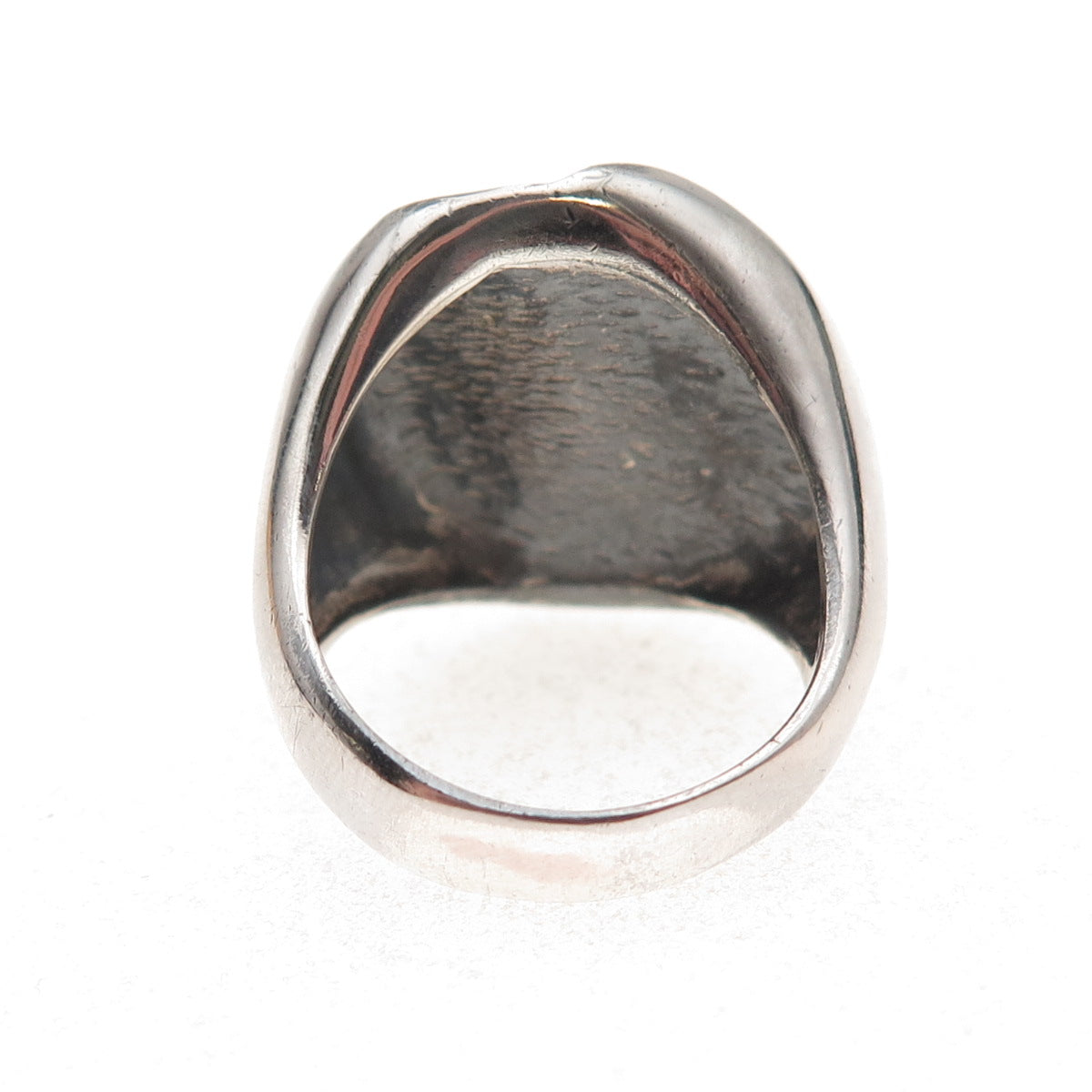Industria Peruana 925 Sterling Silver Vintage Modernist Oxidized Ring Size 7.25