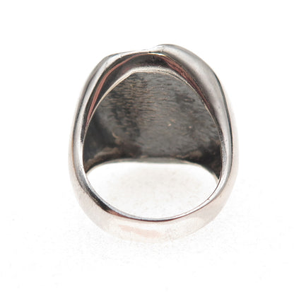 Industria Peruana 925 Sterling Silver Vintage Modernist Oxidized Ring Size 7.25