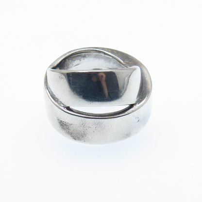 SILPADA Sterling Silver Vintage Modernist Crisscrossed Oxidized Ring Size 7.5