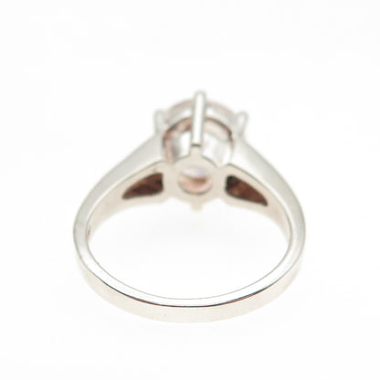 925 Sterling Silver Round-Cut C Z Engagement Ring Size 6