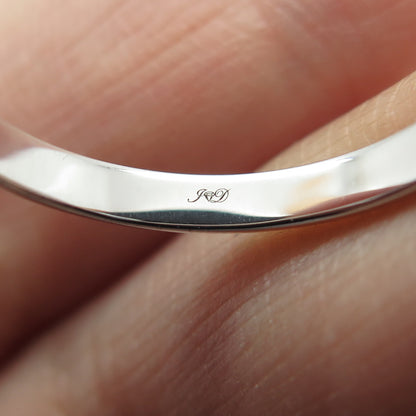 JD by Jewellery Design Sterling Silver Asscher-Cut C Z Engagement Ring Size 7