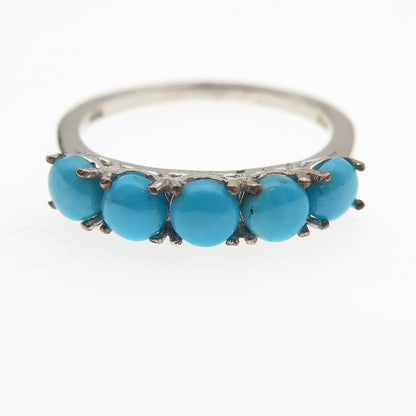 Chuck Clemency 925 Sterling Silver Real Sleeping Beauty Turquoise Ring Size 7.75