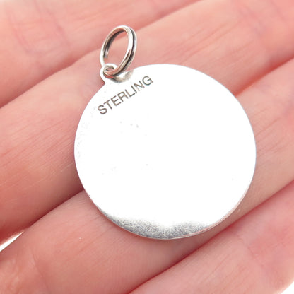 925 Sterling Silver Vintage Enamel The Packer Collegiate Institute Charm Pendant