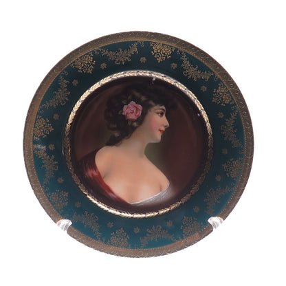 ROYAL VIENNA Antique Portrait Hand Painted Porcelain Collectable Cabinet Plate