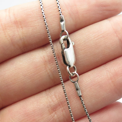 SILPADA 925 Sterling Silver Vintage Goldstone Gem Ethnic Box Chain Necklace 16"