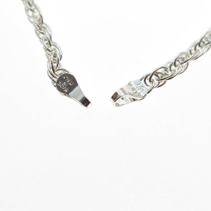 925 Sterling Silver Vintage Italy Singapore Chain Necklace 48" (missing lock)