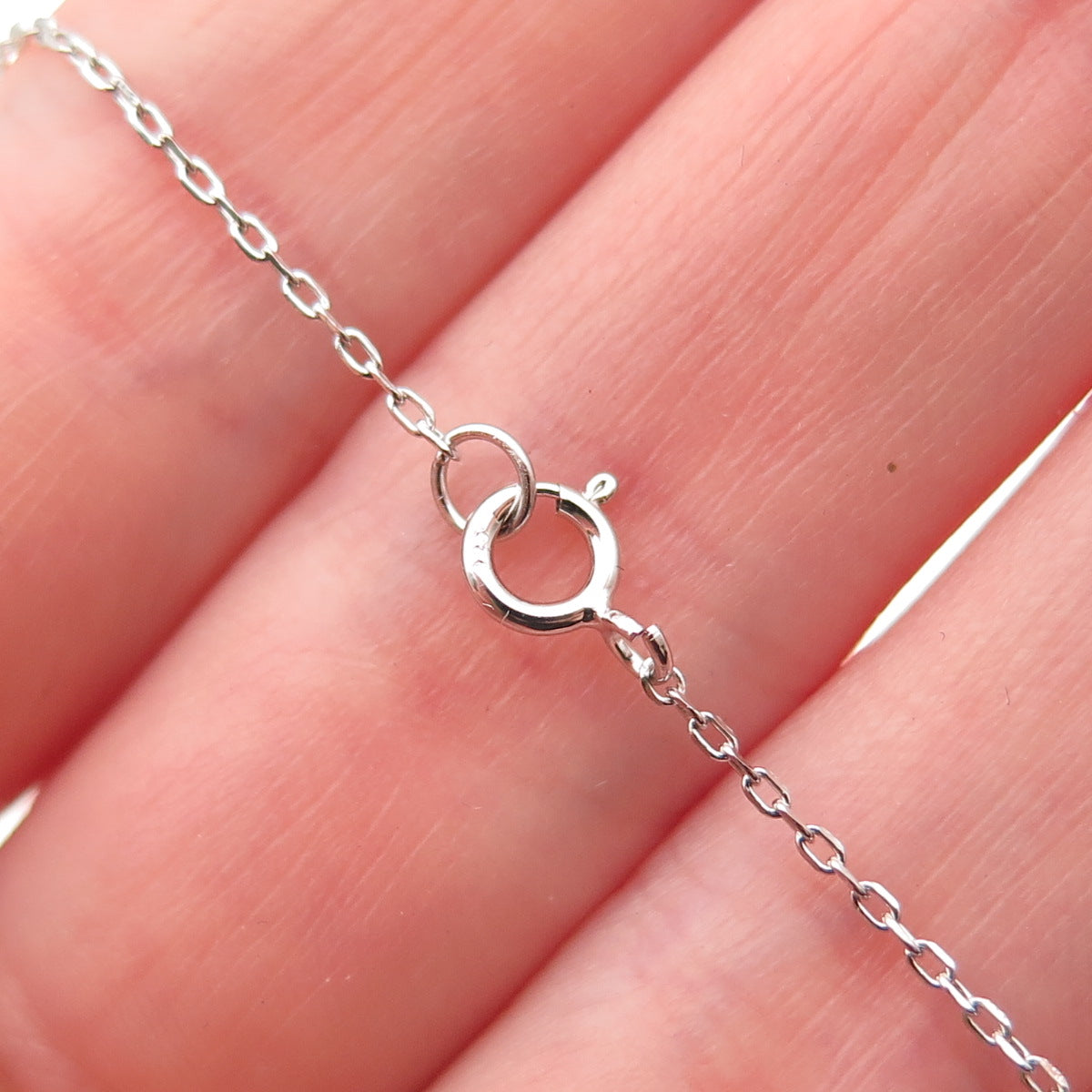 925 Sterling Silver Round-Cut C Z #Taken Cable Chain Necklace 16-18"