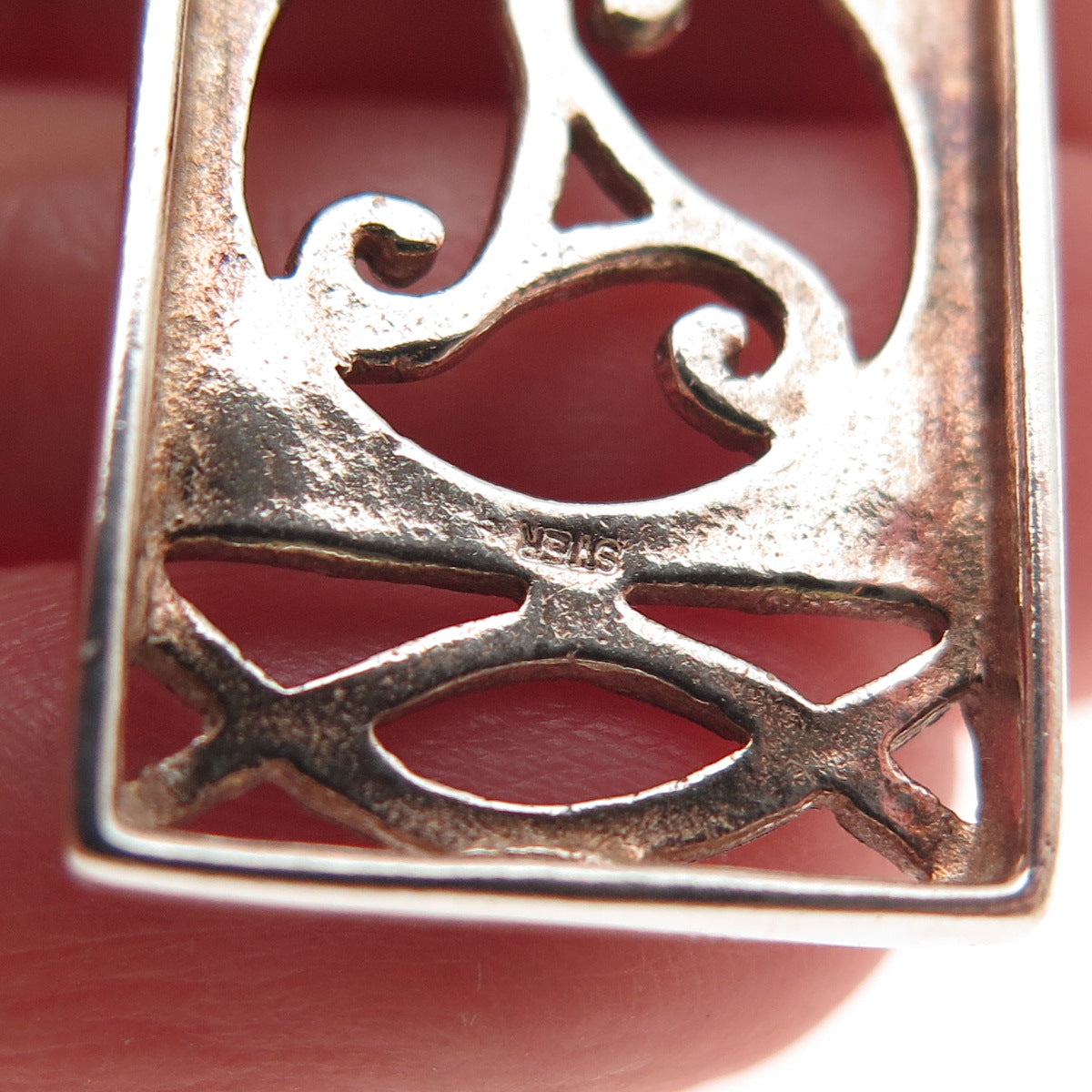 925 Sterling Silver Vintage Celtic Triskelion Charm Pendant
