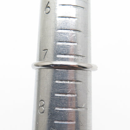 DSMK 925 Sterling Silver Real Round-Cut White Topaz Bypass Ring Size 7.25
