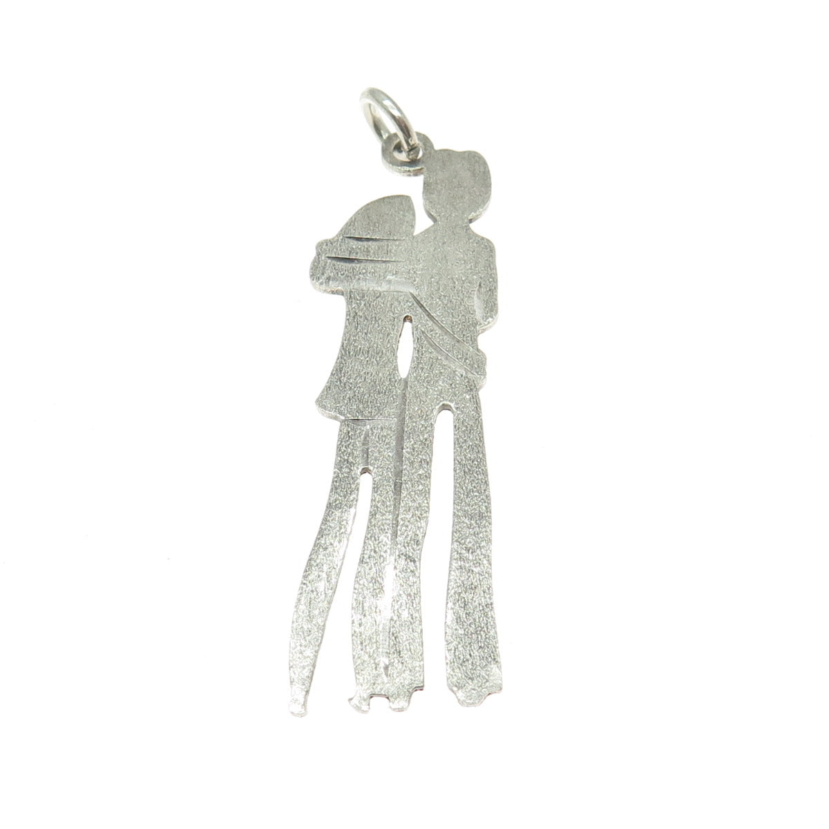 800 Silver Vintage Couple Textured Pendant
