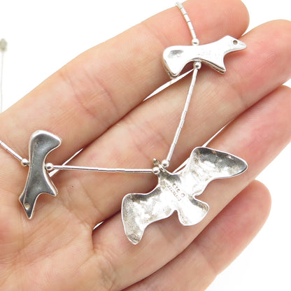 Skyway Trading Co Sterling Silver Vintage Southwestern Animal Chain Necklace