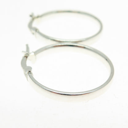 925 Sterling Silver Italy Hoop Earrings