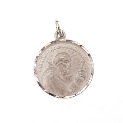 925 Sterling Filled Antique Saint Conrad of Parzham & Saint John Eudes Pendant
