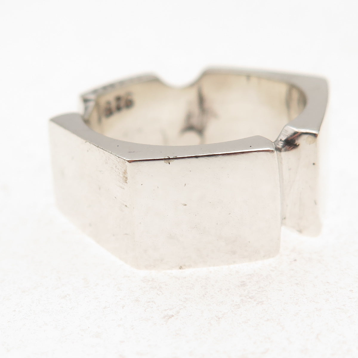 925 Sterling Silver Vintage Mexico Modernist Ring Size 9.25