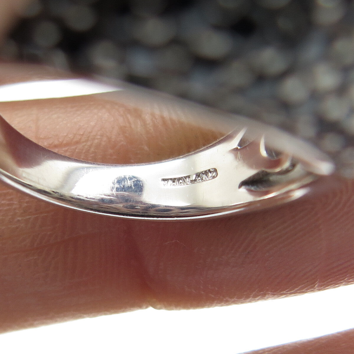 DSMK 925 Sterling Silver Real Black Spinel Gem Cluster Domed Ring Size 7.25