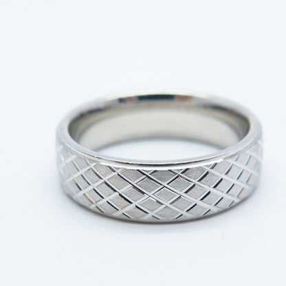 925 Sterling Silver Cage Band Ring Size 6.75