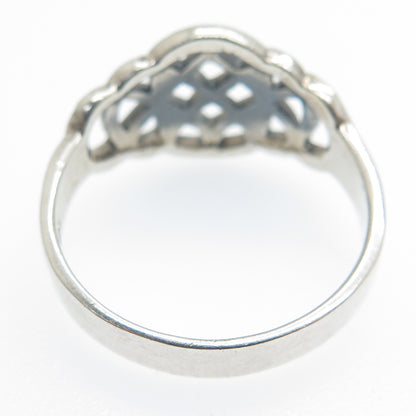 925 Sterling Silver Vintage Celtic Knot Ring Size 9.75