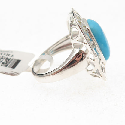 Tehya Oyama 925 Sterling Silver Real Sleeping Beauty Turquoise Ring Size 8