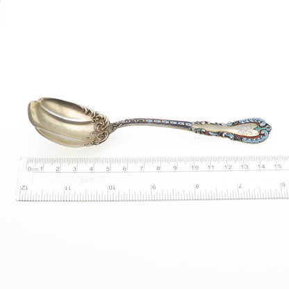 Reed & Barton 925 Sterling Silver Antique 1894 Enamel Majestic Sugar Shell Spoon
