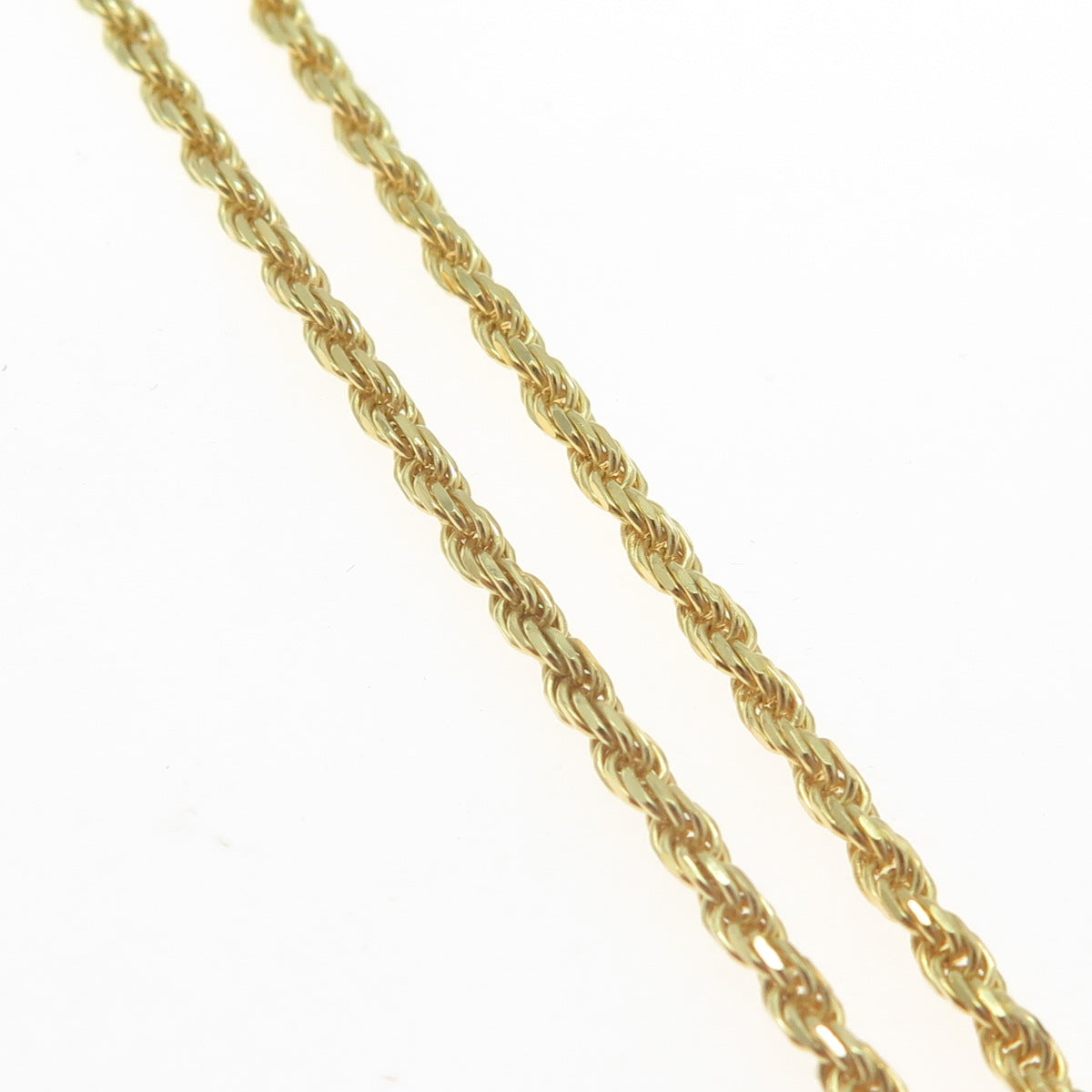 P. LUX 925 Sterling Silver Gold Plated Italy Twisted Rope Chain Necklace 20"